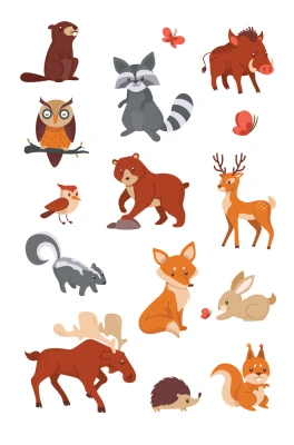 Forest animals set